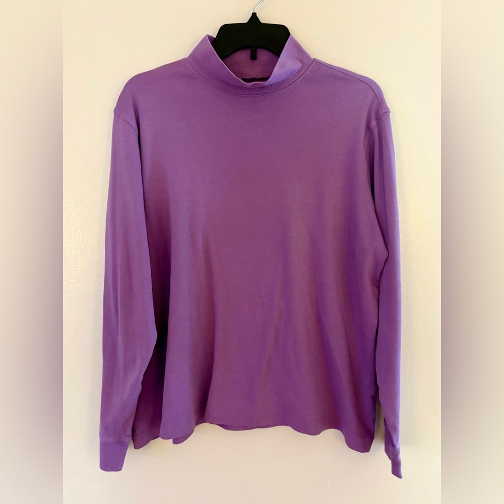 Land’s End women’s purple long-sleeved shirt